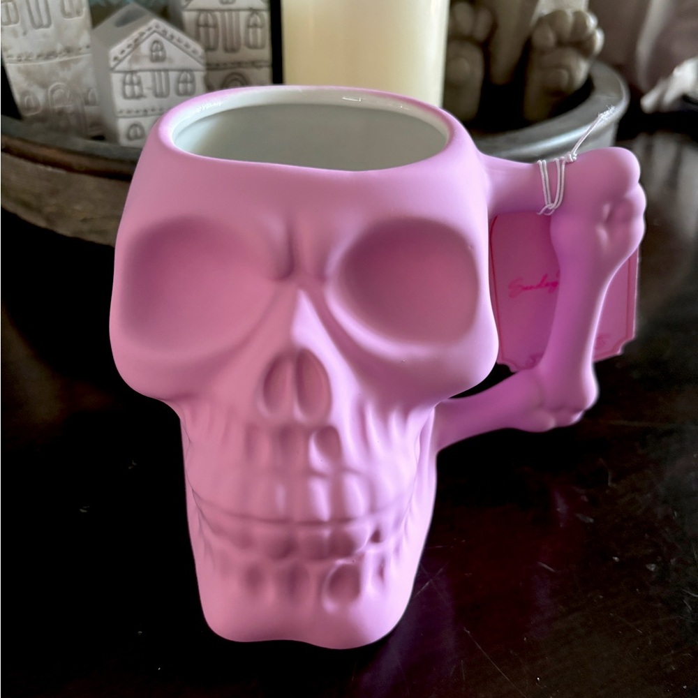 Sunday Mornings cermaics soft touch skeleton mug